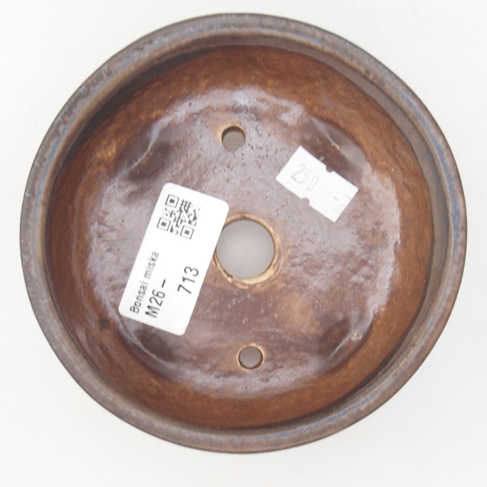 Ceramic bonsai bowl 11 x 11 x 4,5 cm, colour blue