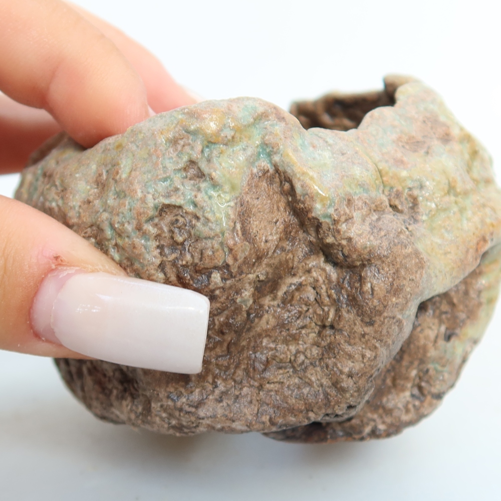 Ceramic Shell, 7.5 x 7 x 5 cm, green