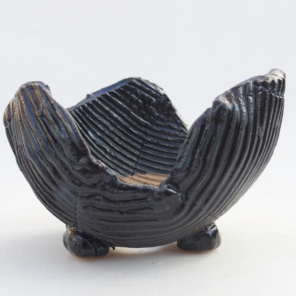 Ceramic Shell 10,5 x 9,5 x 6,5 cm , colour blue