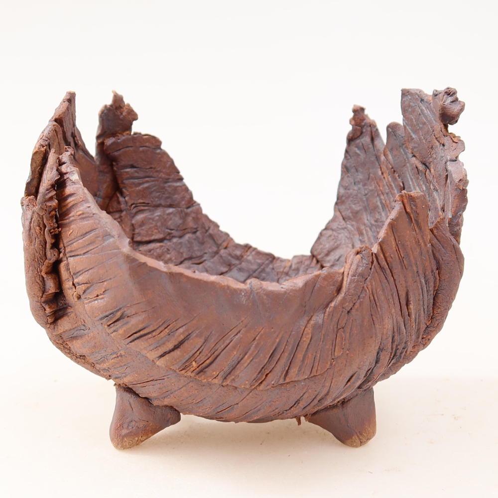 Ceramic Shell, 9.5 x 8.5 x 8.5 cm, brown