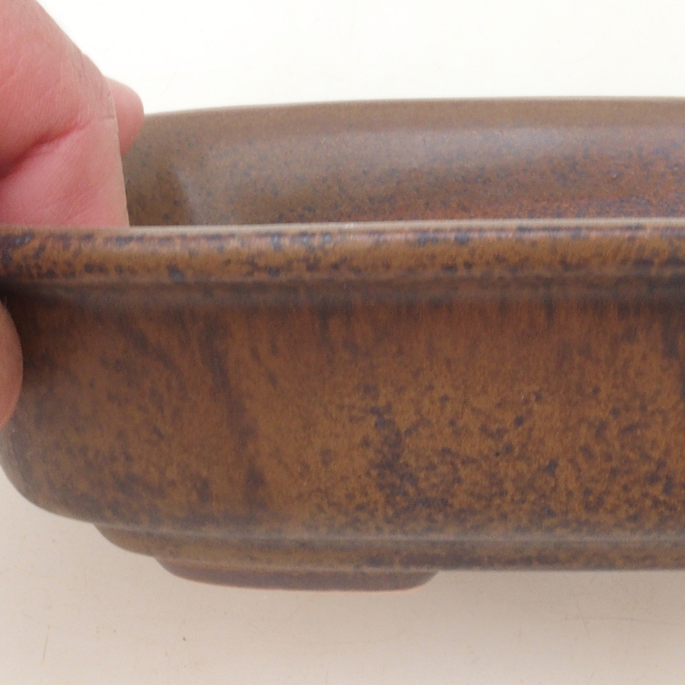 Bonsai bowl H02 - 19 x 13 x 5 cm. - brown