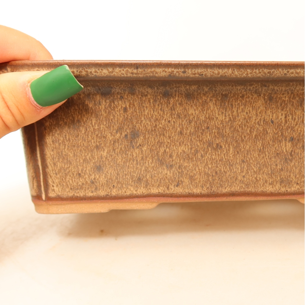 Ceramic Bowl, 20 x 15.5 x 5.5 cm, brown