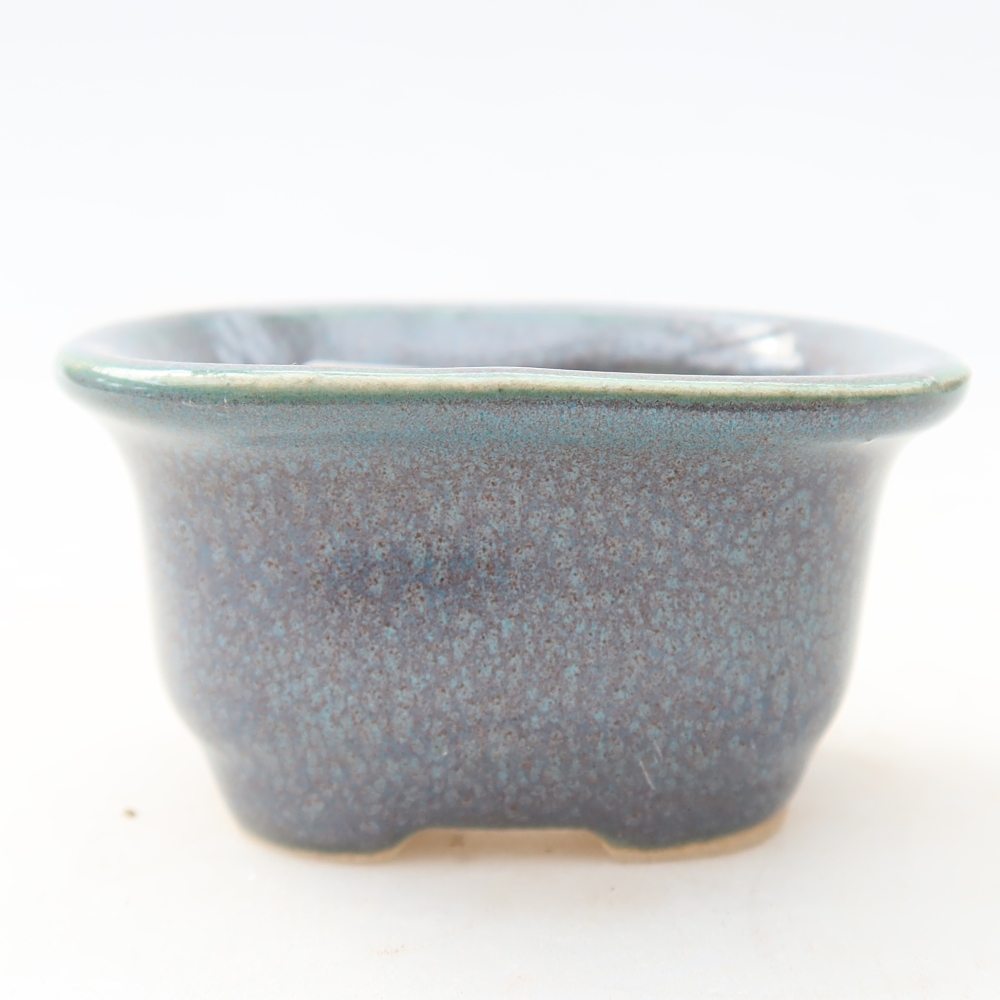 Ceramic bonsai pot, 6 x 5 x 3 cm, gray