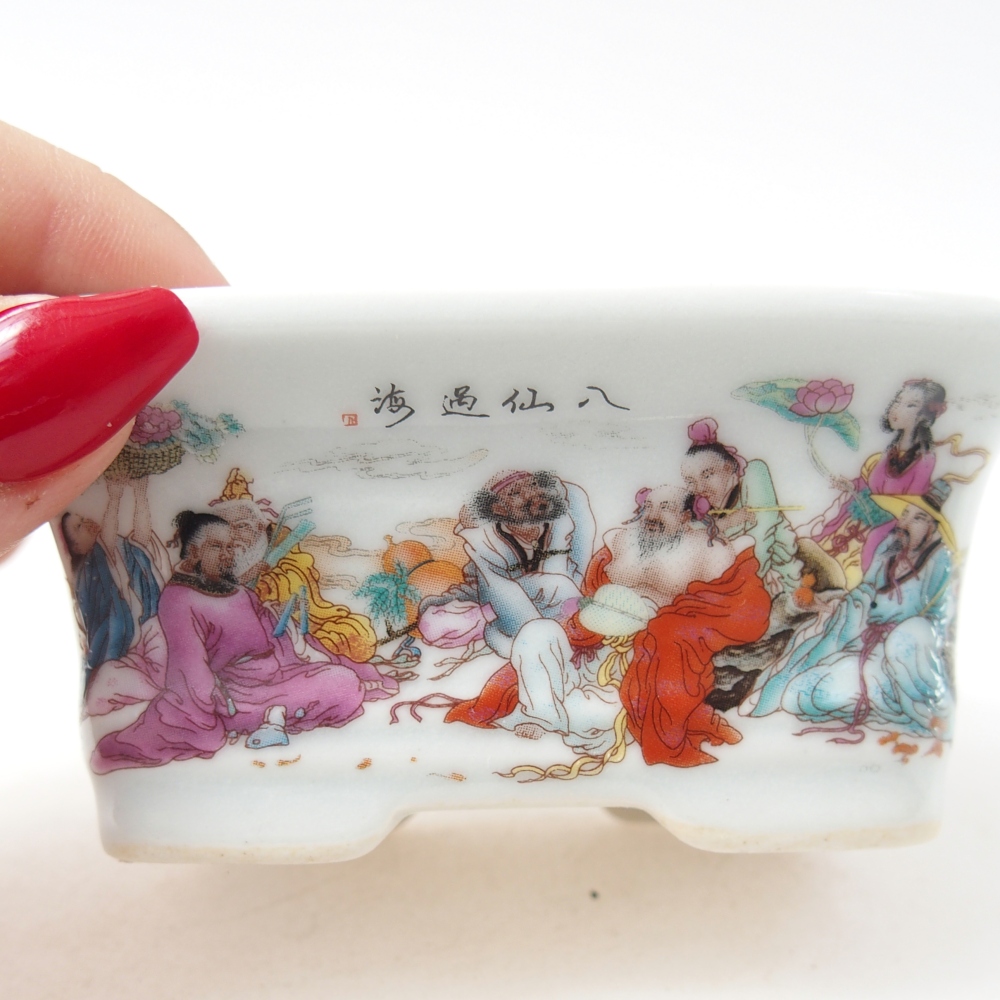 Mini bonsai bowl 10 x 7,5 x 4 cm, colour white