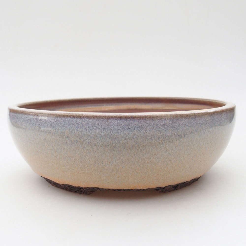 Ceramic bonsai bowl 19,5 x 19,5 x 6,5 cm, colour beige