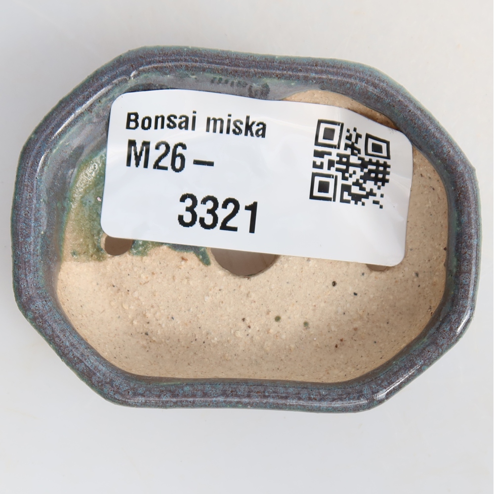 Ceramic bonsai pot, 5.5 x 4.5 x 2 cm, gray