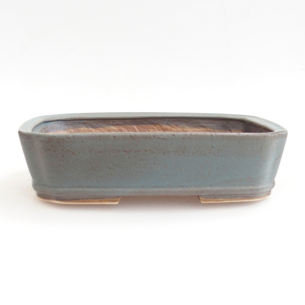 Ceramic bonsai bowl 24 x 20,5 x 6 cm, colour blue