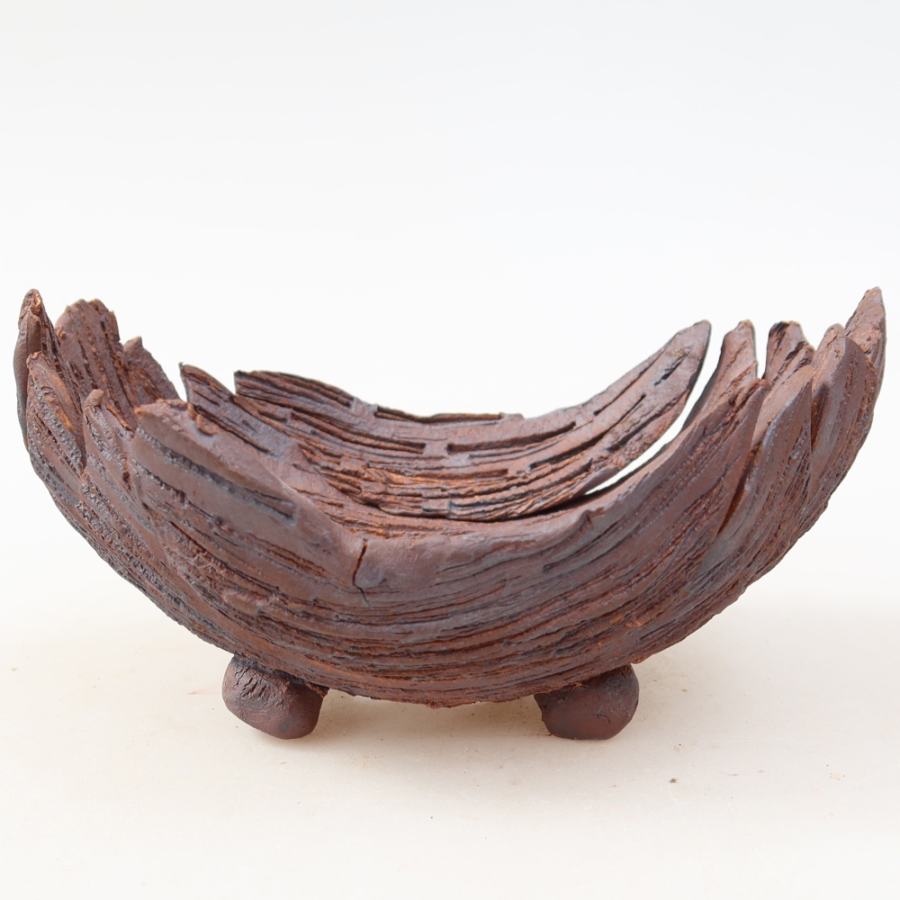 Ceramic Shell  15 x 11 x 7.5 cm, brown