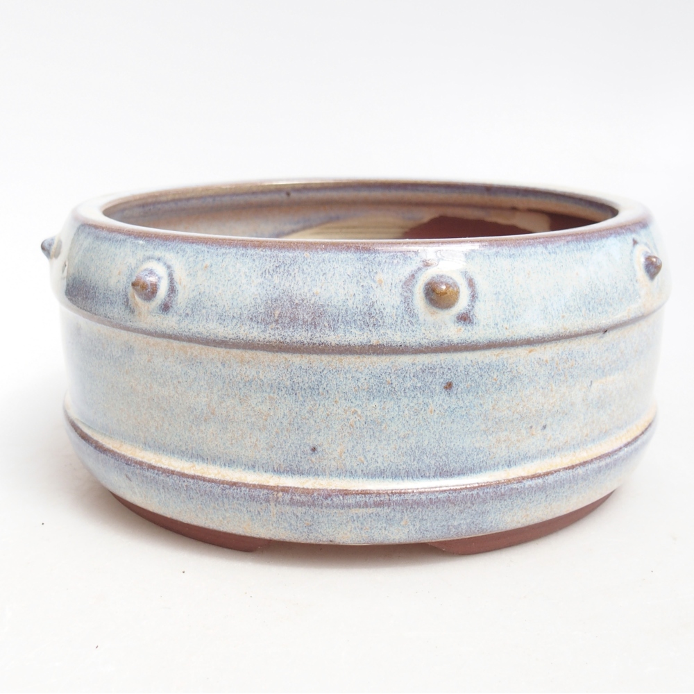 Ceramic bonsai bowl 16 x 16 x 7,5 cm, colour blue