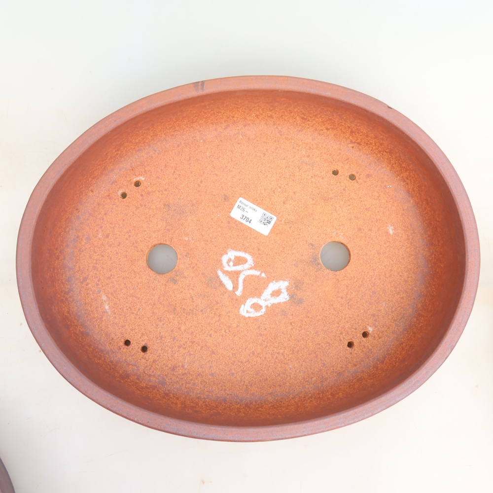 Ceramic bonsai pot, 38.5 x 30 x 8.5 cm, metallic color