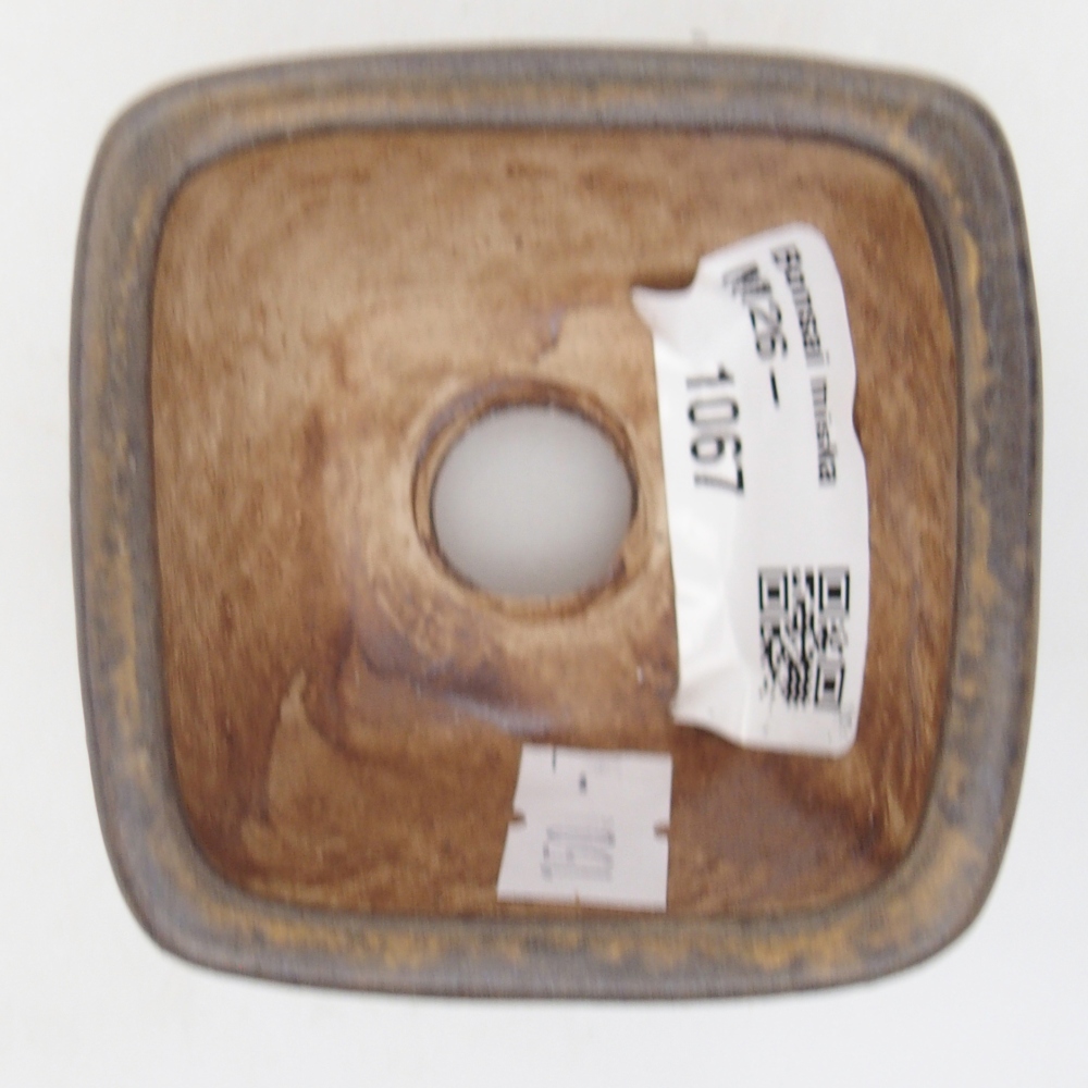 Ceramic bonsai bowl 6 x 6 x 4 cm, brown