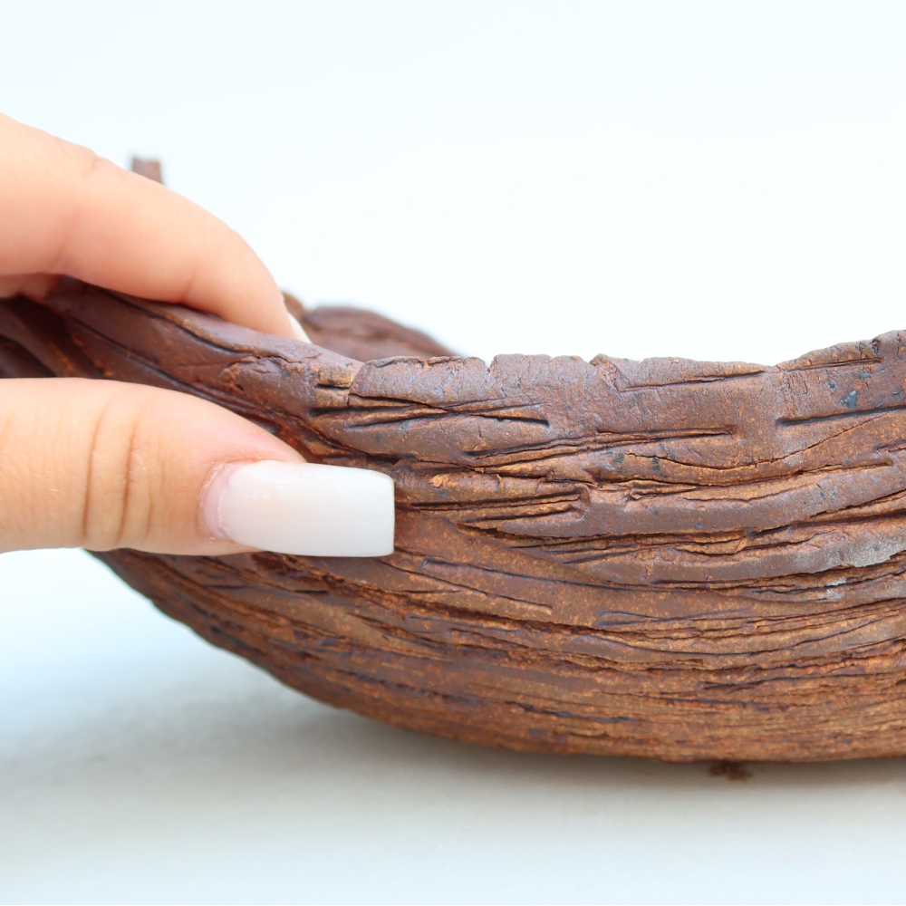 Ceramic Shell  27 x 18.5 x 10 cm, brown