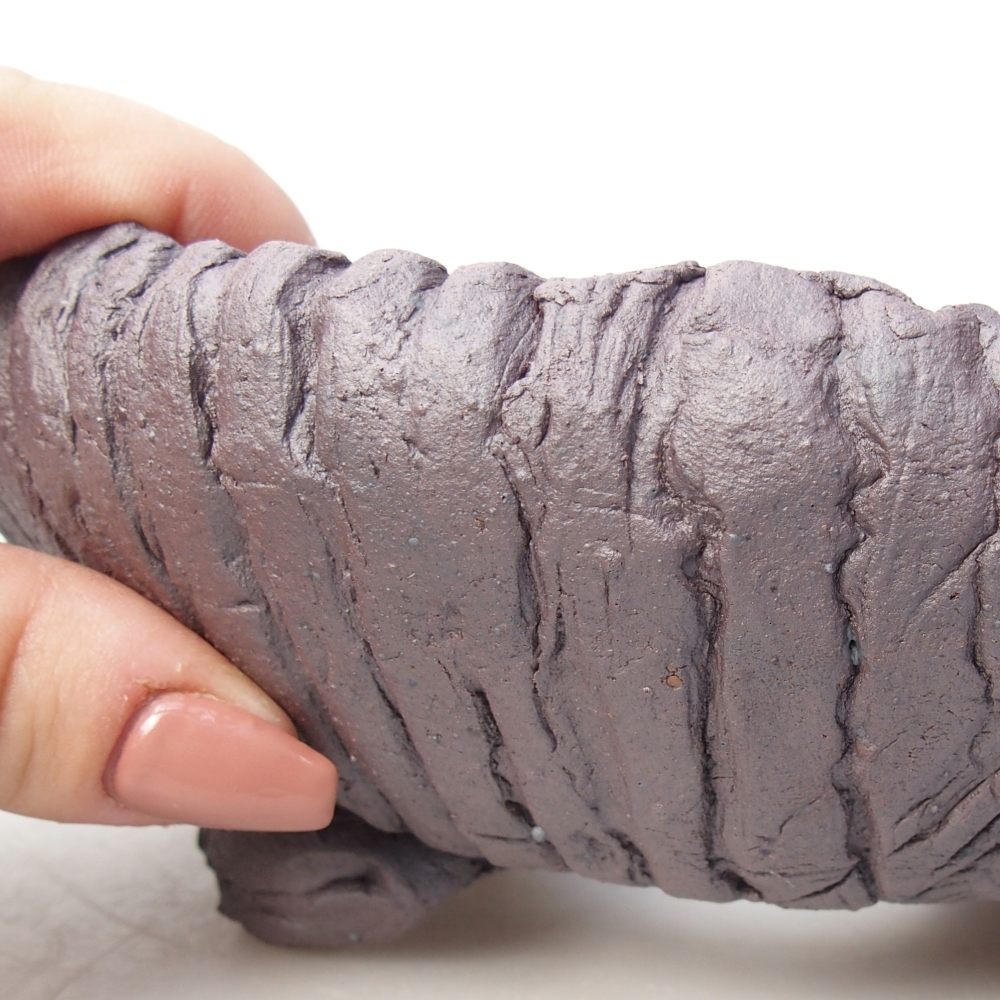 Ceramic bonsai bowl 16,5 x 16,5 x 6,5 cm, metal colour