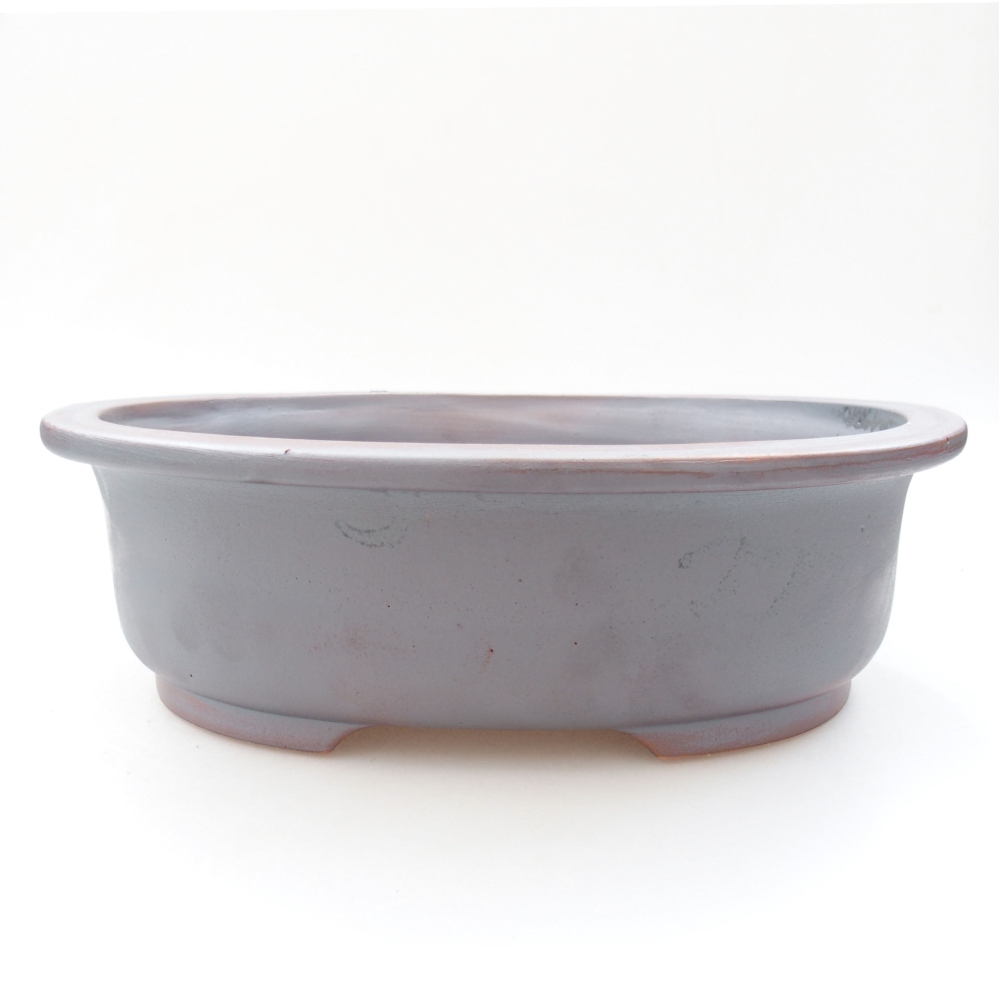 Ceramic bonsai bowl 26 x 22 x 8 cm, color metallic