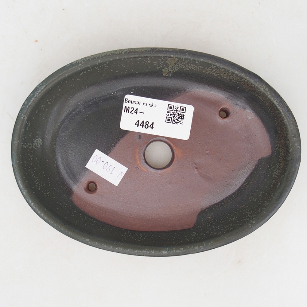 Ceramic bonsai bowl 15,5 x 11 x 2,5 cm, color gray