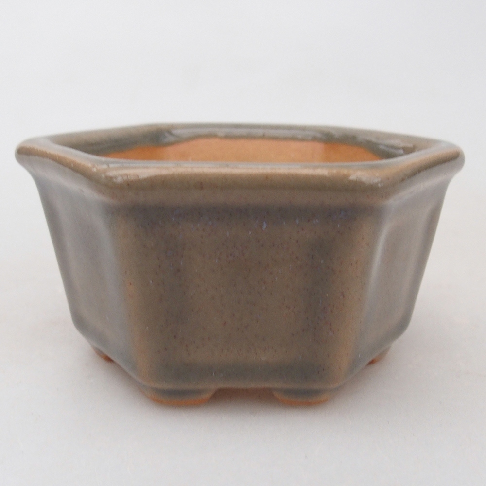 Ceramic bonsai bowl 7,5 x 7 x 4 cm, grey
