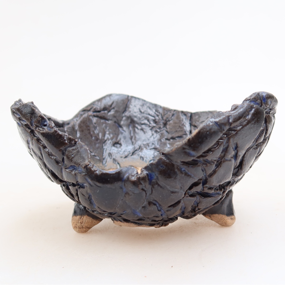 Ceramic Shell, 9.5 x 9.5 x 5 cm, black-blue