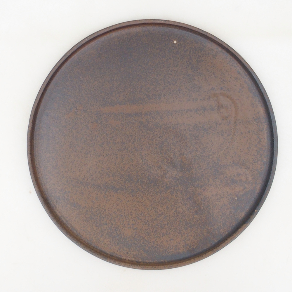 Bonsai bowl round D7-M - 24.5 x 24.5 x 1 cm - brown