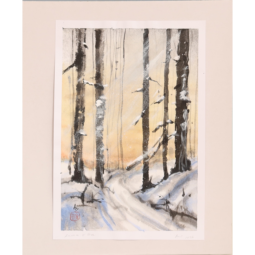 Calligraphy - Winter in the Forest
