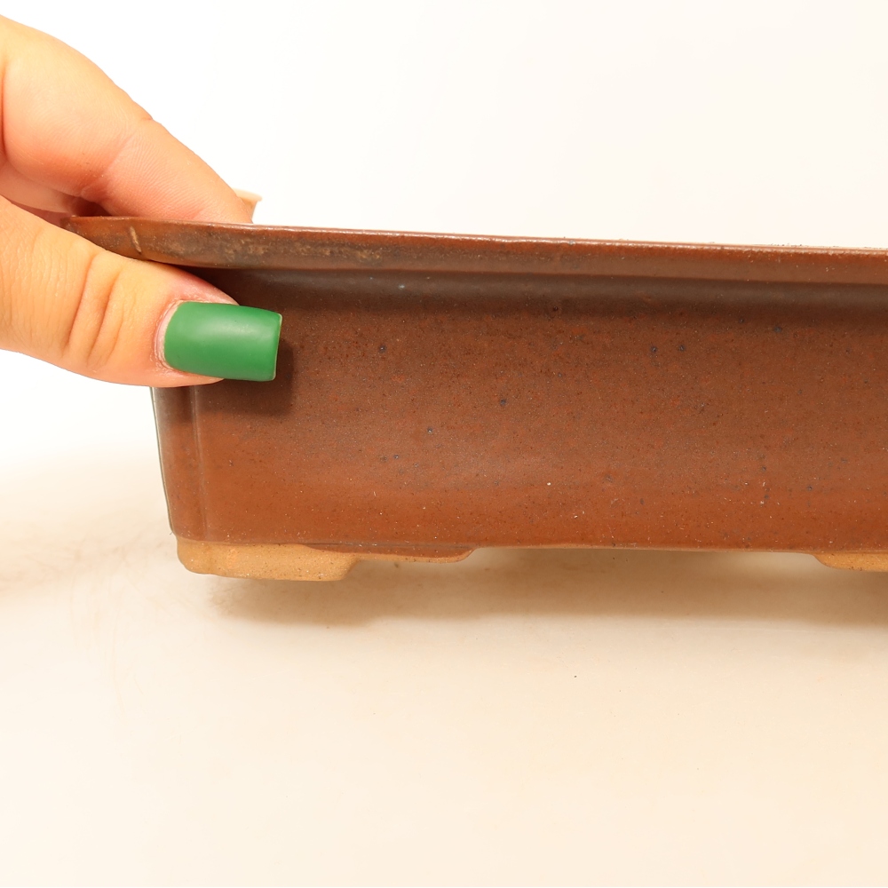 Ceramic Bowl, 20 x 15.5 x 5.5 cm, brown