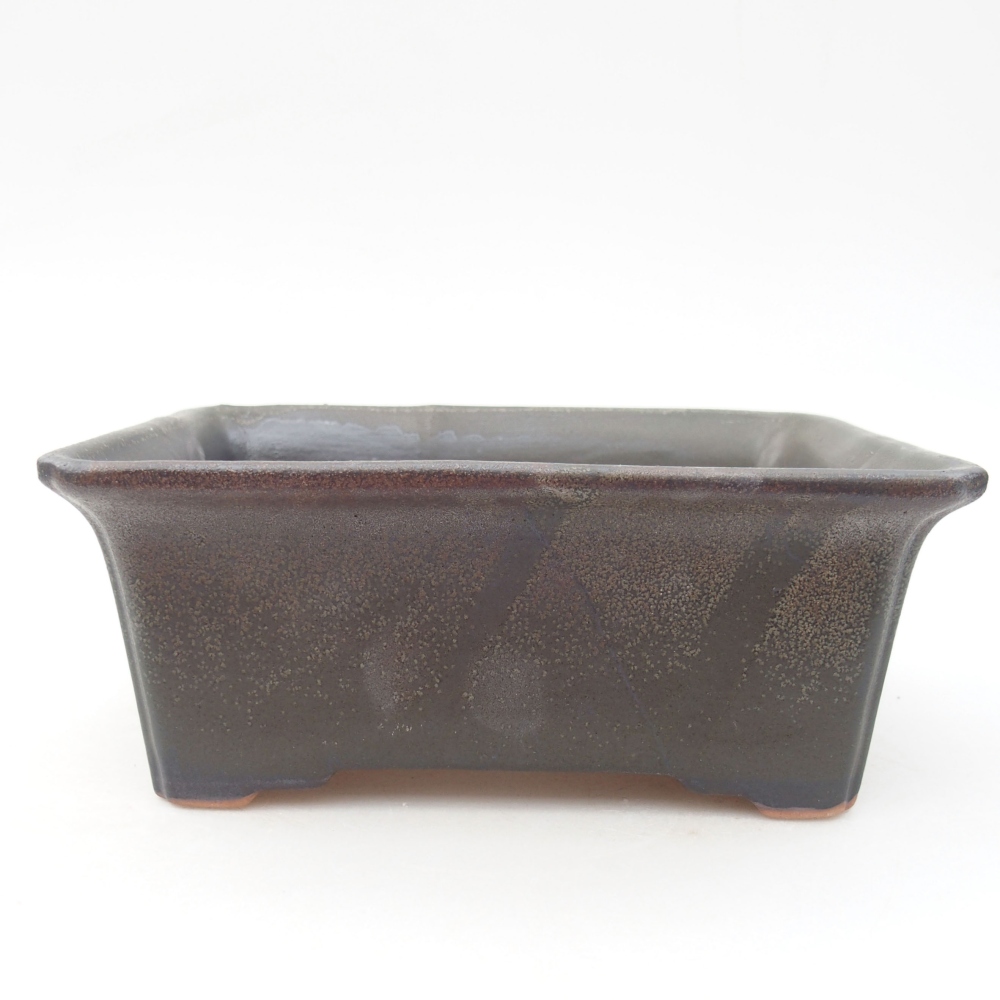 Ceramic bonsai bowl 18 x 14 x 7 cm, color gray