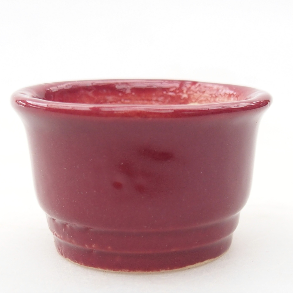 Mini bonsai bowl 4 x 4 x 2 cm, burgundy
