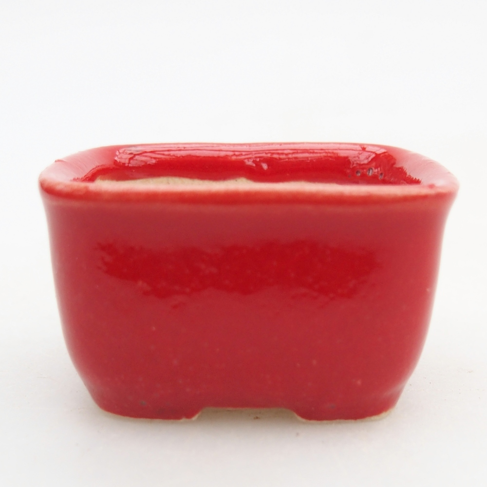 Mini bonsai bowl 4 x 3,5 x 2,5 cm, colour red