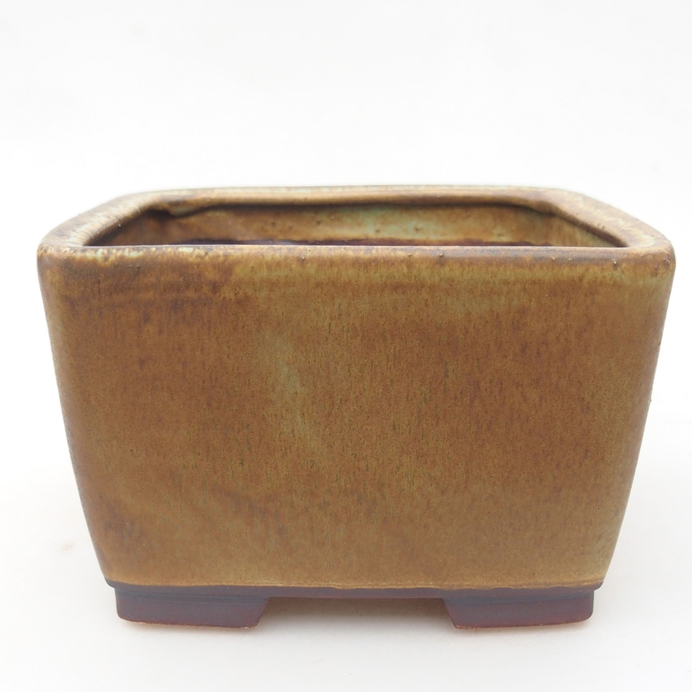 Ceramic bonsai bowl 12,5 x 12,5 x 8 cm, green