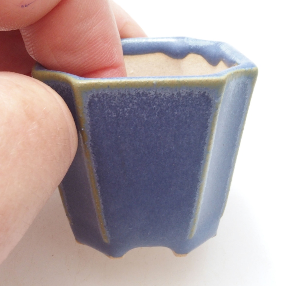 Mini bonsai bowl 4 x 4 x 4 cm, color blue