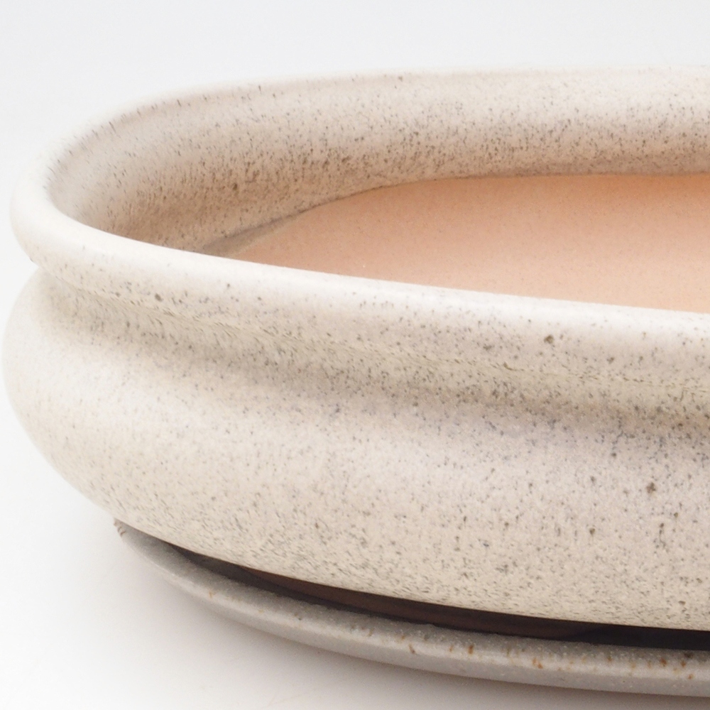 Bonsai bowl + saucer H01 - 12x9x5 cm