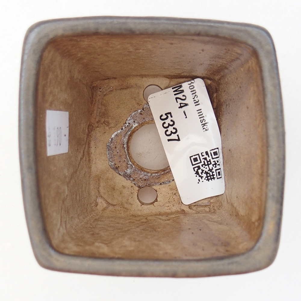 Ceramic bonsai bowl 6,5 x 6,5 x 7 cm, color brown