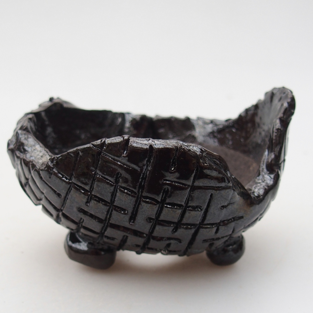 Ceramic Shell 9 x 9 x 6 cm , colour black