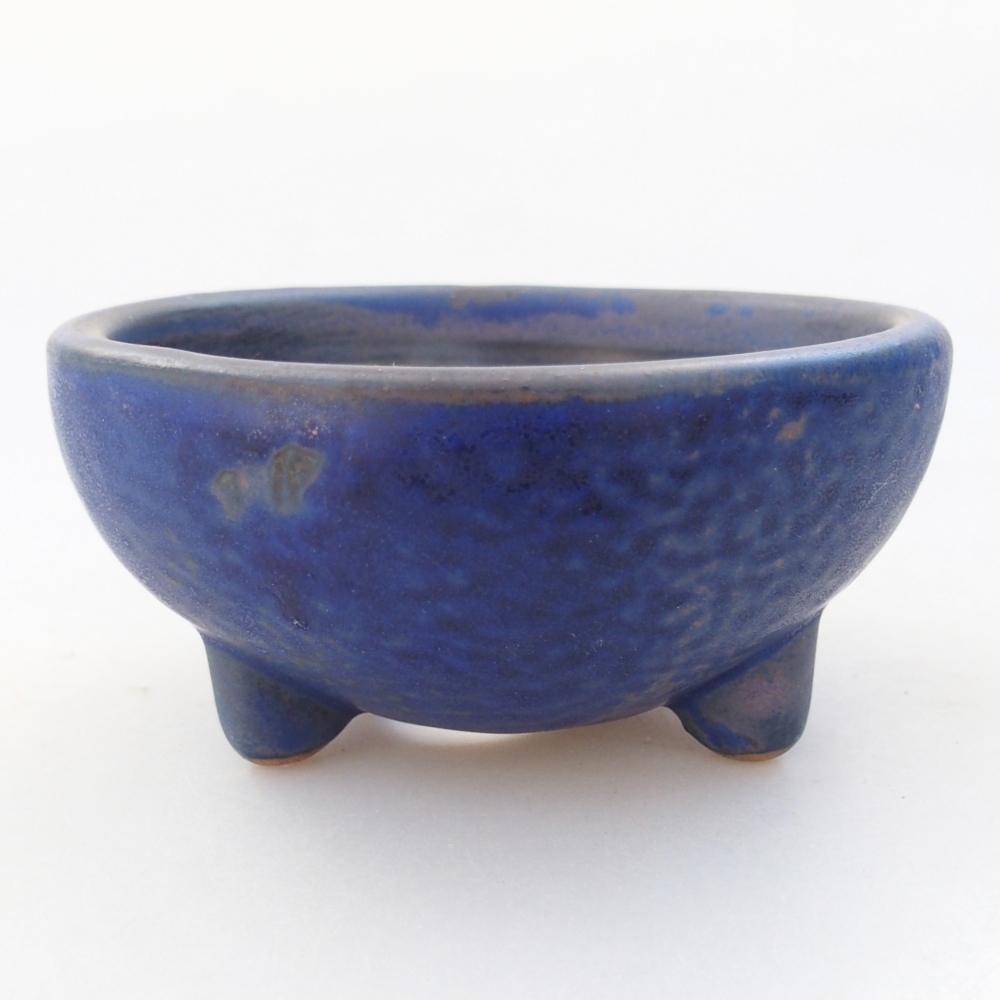 Ceramic bonsai bowl 9,5 x 9,5 x 5 cm, colour blue