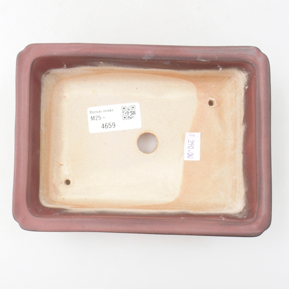 Ceramic bonsai bowl 17,5 x 13 x 4 cm, color pink