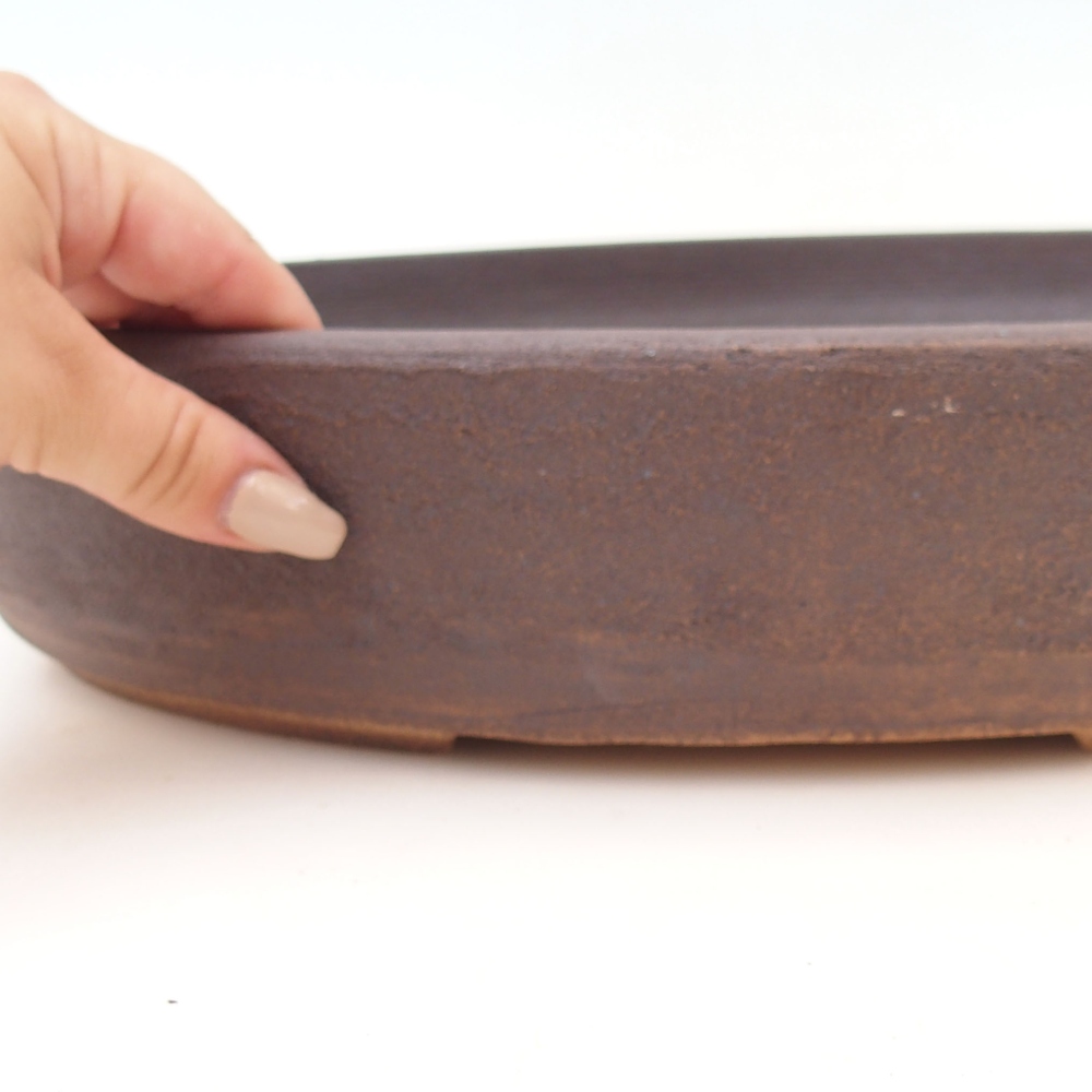 Bonsai bowl 39 x 31 x 7,5 cm , colour brown