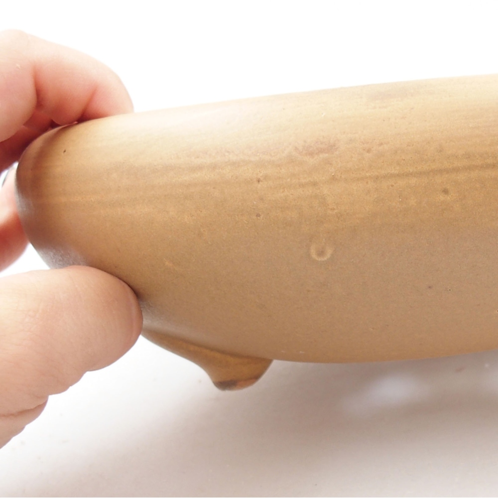 Ceramic bonsai bowl 21 x 21 x 7,5 cm, color beige