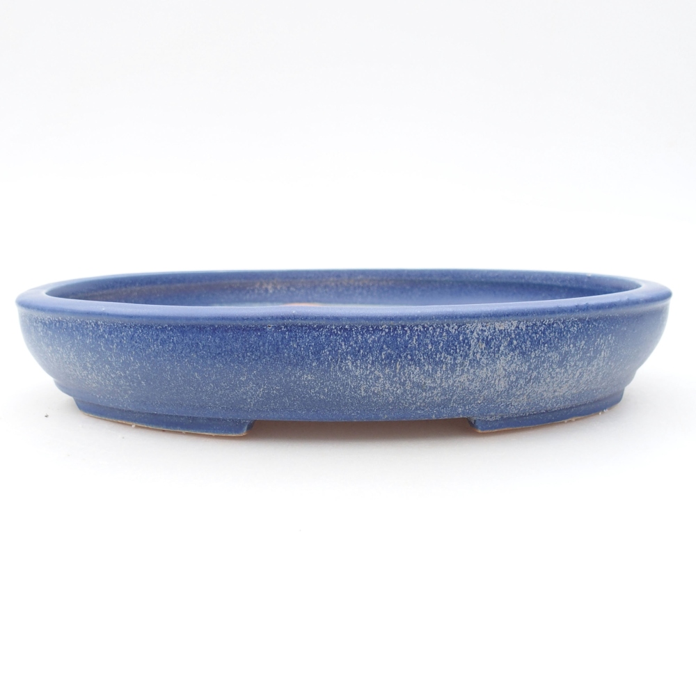 Ceramic bonsai bowl 25 x 20 x 4 cm, color blue
