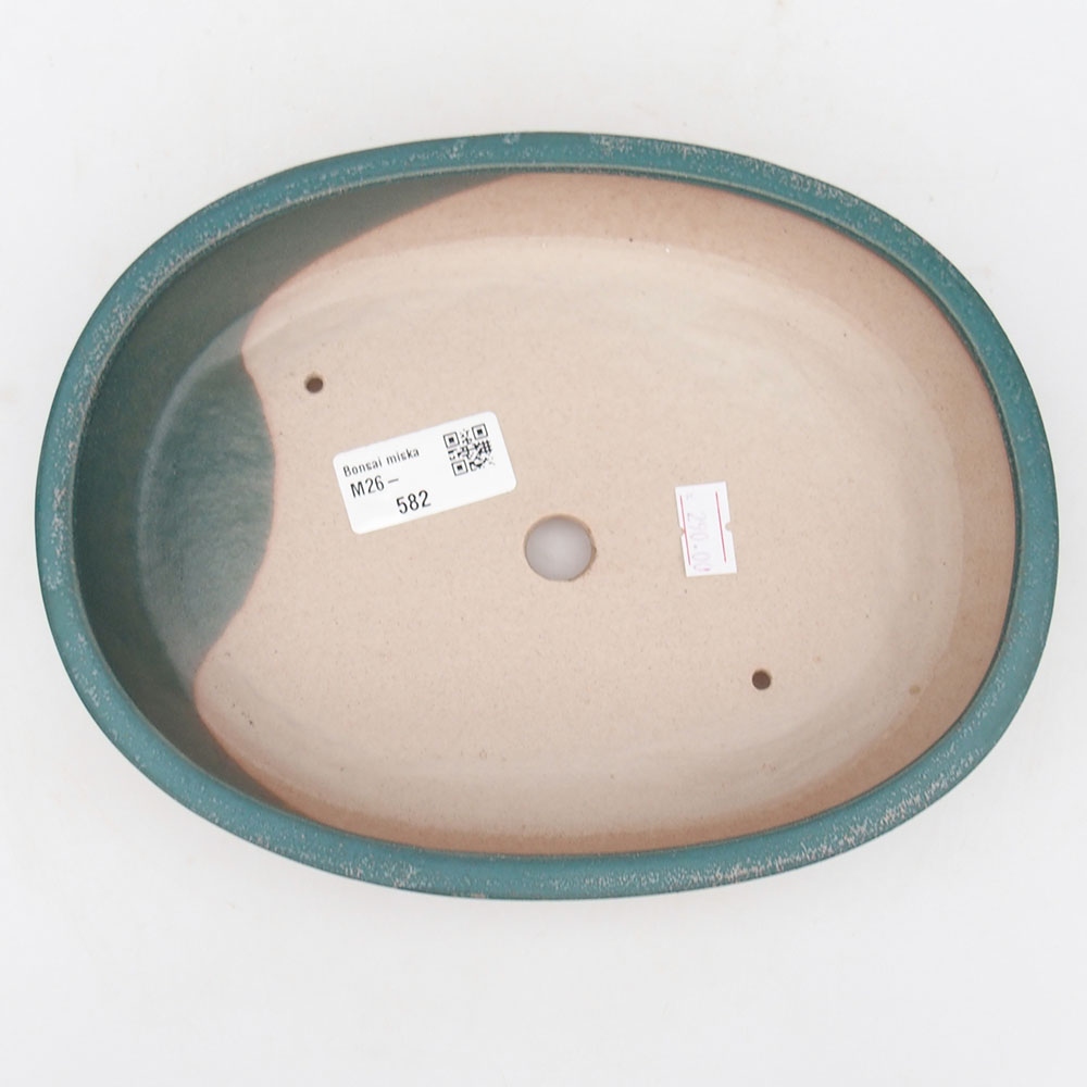 Ceramic bonsai bowl 22 x 17 x 4 cm, colour blue