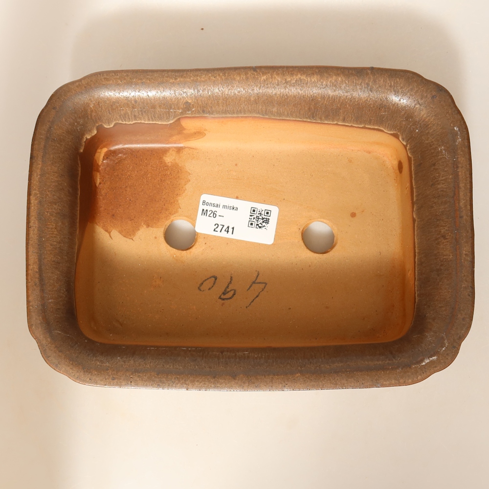 Ceramic Bowl, 20 x 15.5 x 5.5 cm, brown