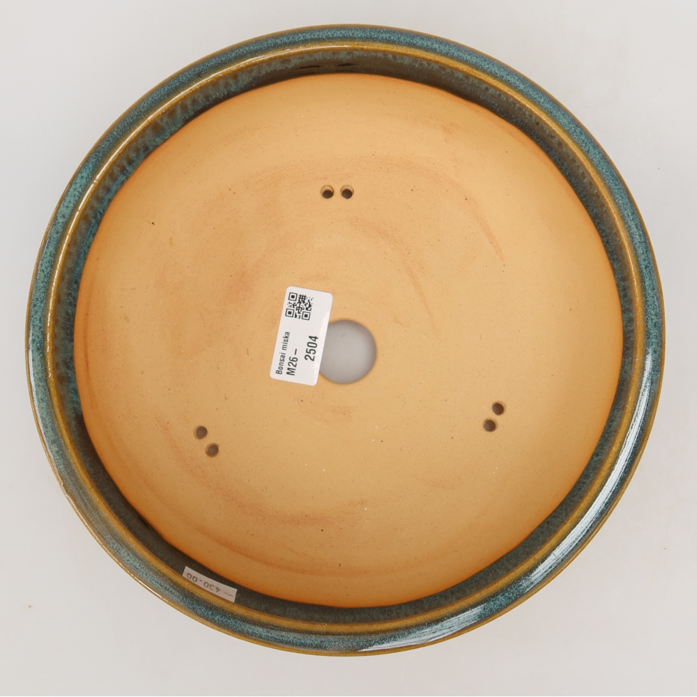 Ceramic bonsai pot, 23 x 23 x 7 cm, blue