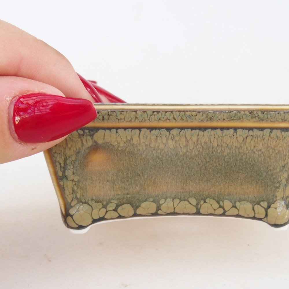 Mini bonsai bowl 7,5 x 6 x 3 cm, green