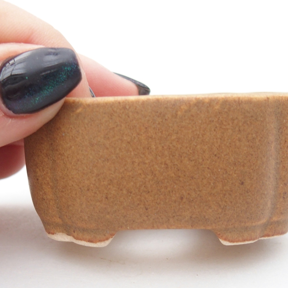 Mini bonsai bowl 6 x 5 x 3 cm, brown
