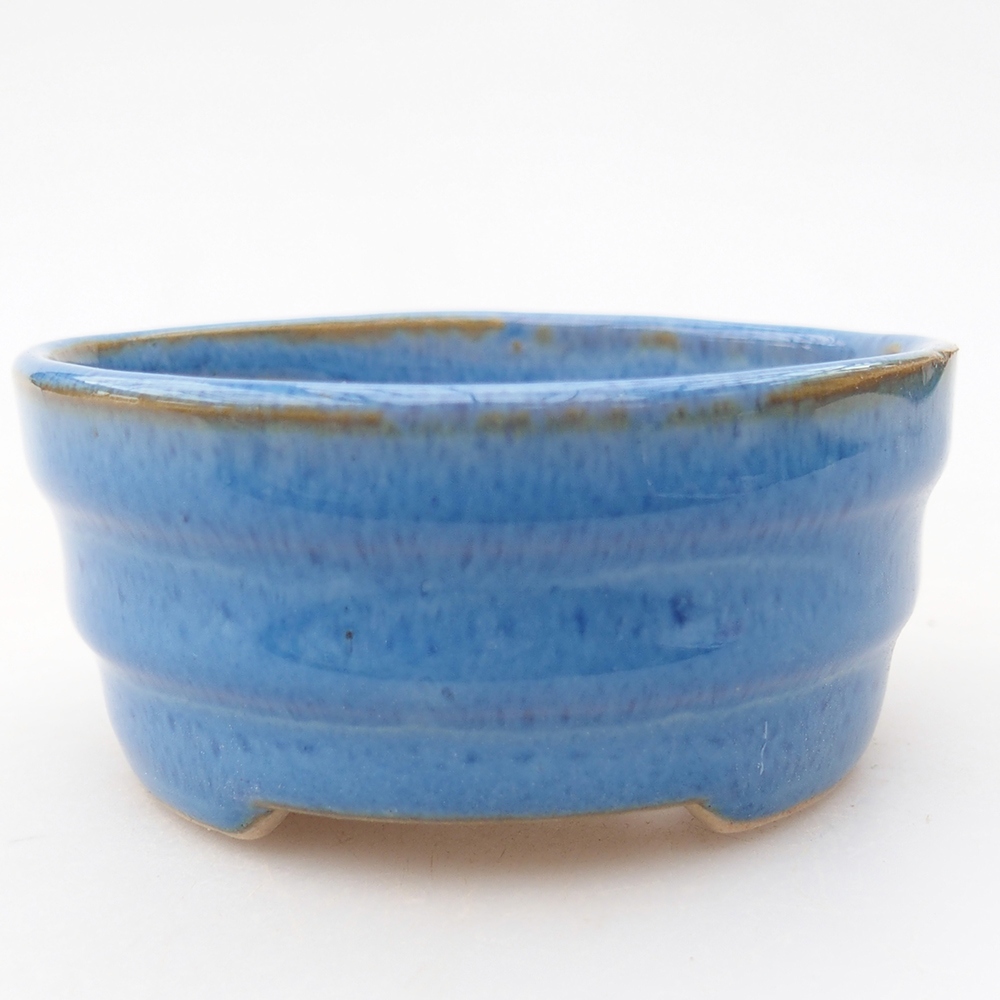 Mini bonsai bowl 7 x 7 x 3 cm, blue