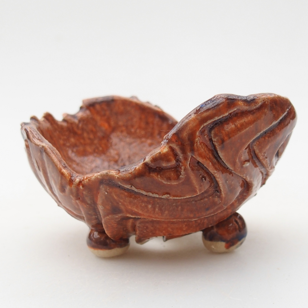 Ceramic Shell 8 x 9,5 x 5 cm , colour orange