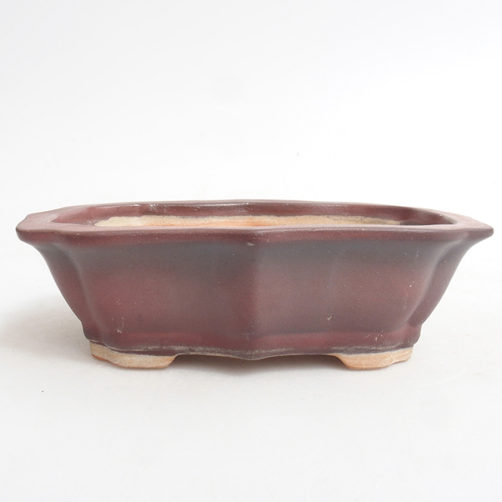 Ceramic bonsai bowl 15,5 x 11,5 x 4,5 cm, color pink