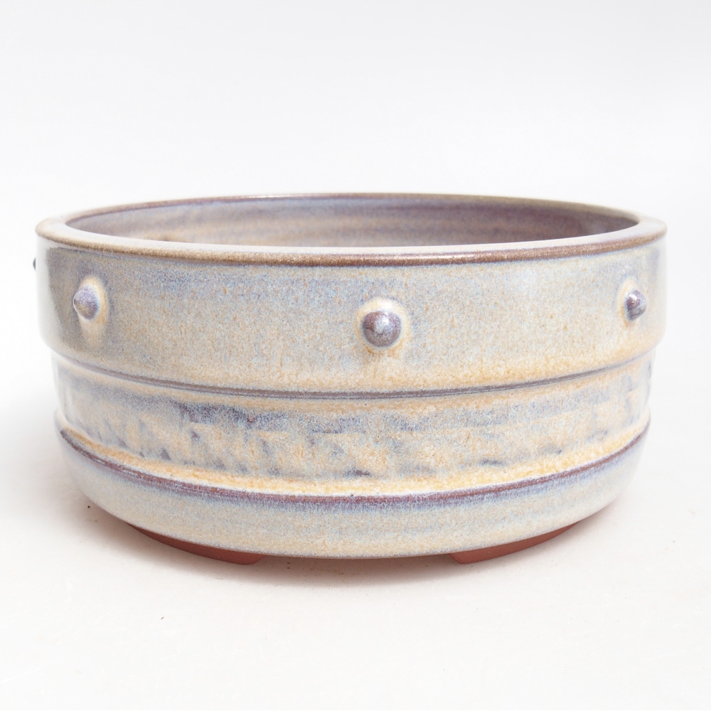 Ceramic bonsai bowl 16 x 16 x 7 cm, colour blue
