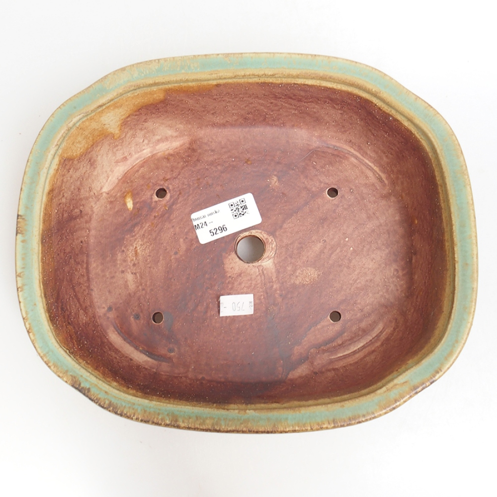 Ceramic bonsai bowl  25 x 21 x 7,5  cm, color  blue