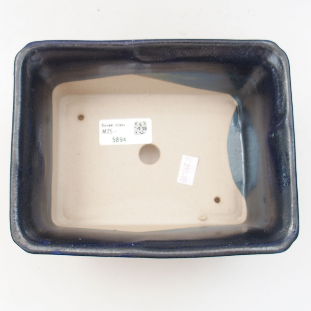 Ceramic bonsai bowl 18 x 14 x 7,5 cm, color blue