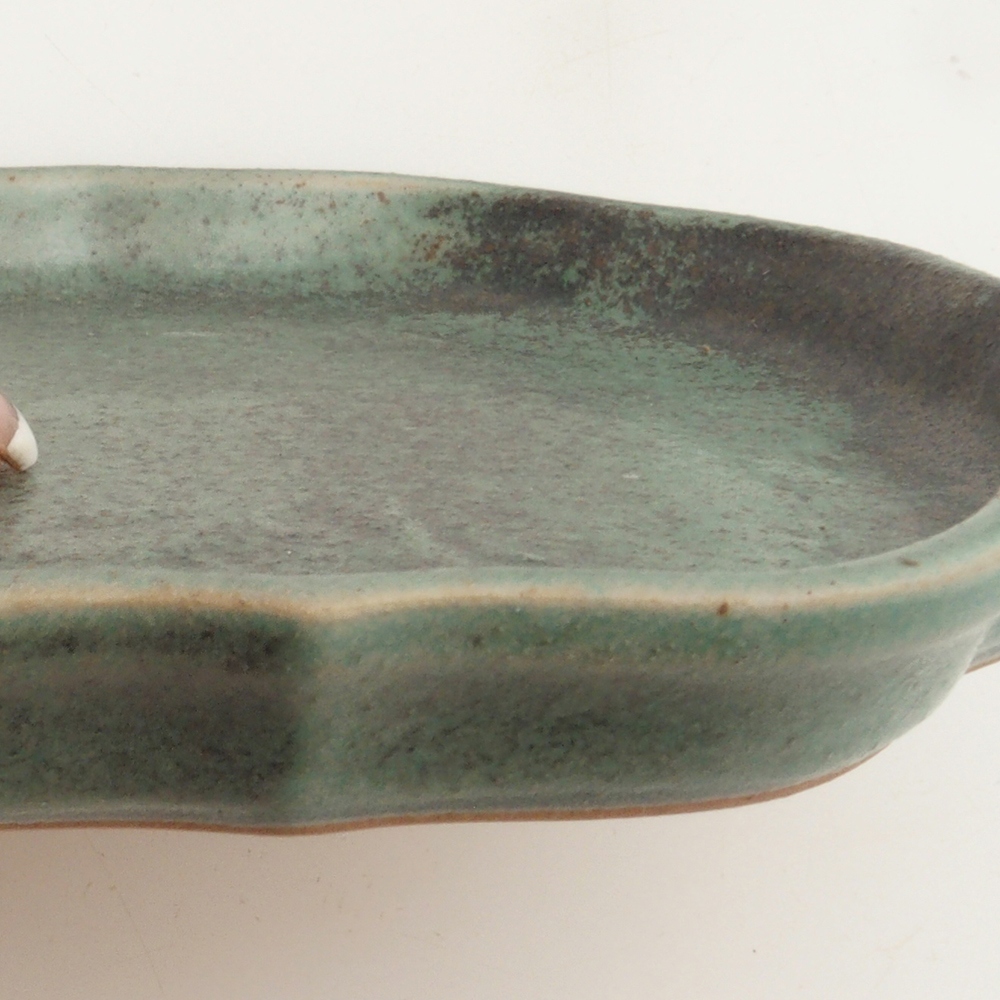 Ceramic bowl H06 - 14 x 14 x 1.5 cm - green