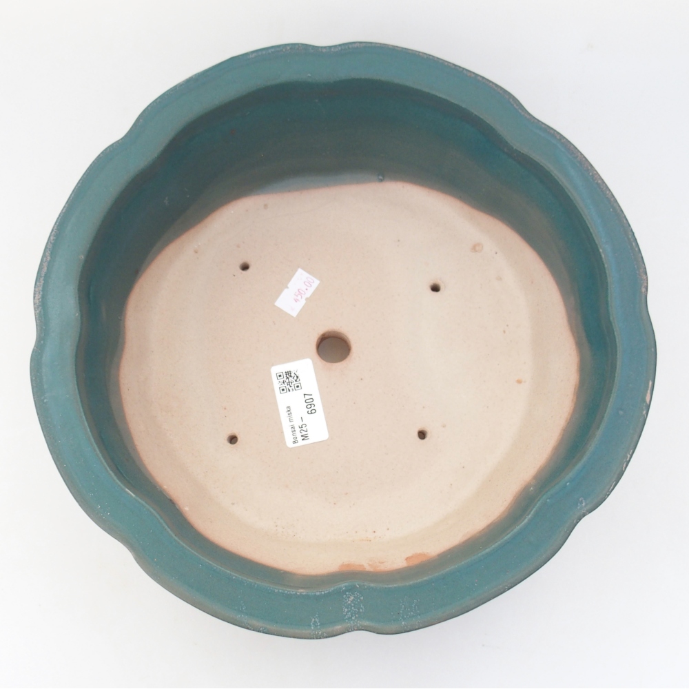 Ceramic bonsai bowl 26 x 26 x 8 cm, colour blue